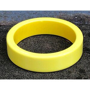 Chunky Yellow Y2K Lucite Bangle Bracelet